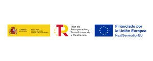 Loghi istituzionali spagnoli ed europei: Governo di Spagna - Ministero dei Trasporti e Mobilità Sostenibile, Piano di Recupero Trasformazione e Resilienza, e Finanziato dalla Unione Europea NextGenerationEU.