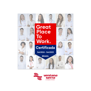 Immagine della certificazione "Great Place To Work" ottenuta dall'azienda in Brasile Ventana Serra do Brasil
